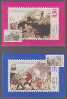 Portugal Azores 1981 Battle Of Salga Maxi Cards Set 2 - Cartas & Documentos