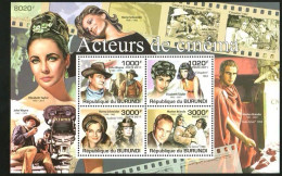 Burundi 2011 Famous Hollywood Movie Star Elizabeth Taylor Stills,MS MNH - Nuovi