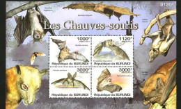 Burundi 2011 Long Eared Bat Brown Mountain Bat Night Bat,MS MNH - Nuevos