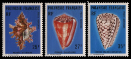 Franz. Polynesien 1977 - Mi-Nr. 228-230 ** - MNH - Meeresschnecken - Ungebraucht