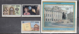 Cuba 1973 - 500th Birthday Of Nicholas Copernicus, Mi-Nr. 1874/76+Bl. 41, MNH** - Unused Stamps