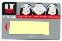 Carte Salon Badge IT FORUM 94  Card FRANCE Karte (F 604) - Tarjetas De Salones Y Demostraciones