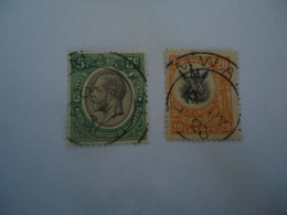 TANGANYIKA 2 USED STAMPS KINGS ANIMALS   WITH POSTMARK - Tanganyika (...-1932)