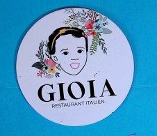 Autocollant, Restaurant Italien GIOIA, 85, L'Aiguillon Sur Mer, Dia. 80 Mm - Autocollants