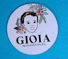 Autocollant, Restaurant Italien GIOIA, 85, L'Aiguillon Sur Mer, Dia. 80 Mm - Pegatinas