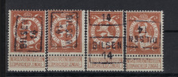 PELLENS Type Staande Leeuw Nr. 109 Voorafgestempeld Nr. 2339  A + B + C + D   BILSEN 14  ; Staat Zie Scan ! LOT 264 - Rollini 1910-19