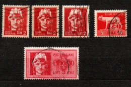 1945 - Italia - Luogotenenza 533 X 3 + 534 + E 24 Imperiale Senza Fasci    -------- - Used