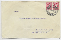 ROMANIA 3 LEI X2 SURCHARGE 8 IUNE 1930 LETTRE COVER RECITA 1930 CARAS TO FRANCE - Covers & Documents