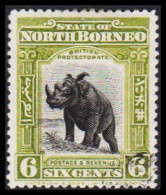 1909-1911. NORTH BORNEO. Country Motives - Animals. 6 C.  (MICHEL 132) - JF540020 - Bornéo Du Nord (...-1963)