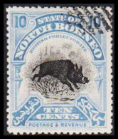 1909-1911. NORTH BORNEO. Country Motives - Animals. 10 C.  (MICHEL 134a) - JF540021 - Bornéo Du Nord (...-1963)