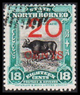 1909-1911. NORTH BORNEO. Country Motives - Animals. 20 CENTS On 18 C.  (MICHEL 138) - JF540026 - Noord Borneo (...-1963)