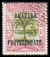 1901-1902. NORTH BORNEO. STATE OF NORTH BORNEO Overprinted BRITISH PROTECTORATE 3 CENTS. Thin. (Michel 99) - JF540030 - Borneo Septentrional (...-1963)