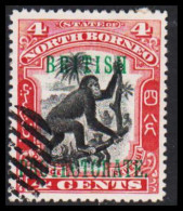 1901-1902. NORTH BORNEO. STATE OF NORTH BORNEO Overprinted BRITISH PROTECTORATE 4 CENTS.  (Michel 100) - JF540031 - Bornéo Du Nord (...-1963)