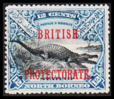 1901-1902. NORTH BORNEO. STATE OF NORTH BORNEO Overprinted BRITISH PROTECTORATE 12 CENTS.  (Michel 104) - JF540035 - Bornéo Du Nord (...-1963)