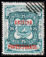 1901-1902. NORTH BORNEO. STATE OF NORTH BORNEO Overprinted BRITISH PROTECTORATE 25 CENTS.  (Michel 107) - JF540038 - Borneo Septentrional (...-1963)