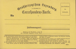 1873. LUXEMBOURG. GROSSHERZOGTHUM LUXEMBURG CORRESPONDENZ-kARTE. This Postal Stationery Card Were Created ... - JF445166 - Entiers Postaux