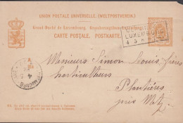 1888. LUXEMBOURG. 10 CENTIMES CARTE POSTALE Cancelled With Box-cancel ULFLINGEN LUXEMBURG 4 5 88. Nedle Ho... - JF445176 - Entiers Postaux