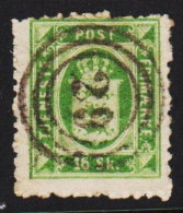 1871. DANMARK. Official. 16 Skilling Green. Perf 12½ Nice Cancelled 29 HOLSTEBRO. Unueven Per... (Michel D3B) - JF540053 - Dienstzegels