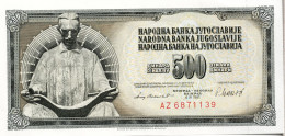 YOUGOSLAVIE - 500 Dinar 1981 UNC - Yougoslavie