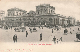 ITALIE - Napoli - Piazza Della Stazione - Animé - E Ragozino - Dos Non Divisé - Carte Postale Ancienne - Napoli (Naples)