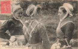 REGION - Etude De Coiffes De Bretagne - Un Coin Du Marché à St Pol De Léon - Carte Postale Ancienne - Bretagne