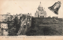 FRANCE - Paris - La Basilique Du Sacré Coeur De Montmartre Et Le Funiculaire - LL- Carte Postale Ancienne - Chiese