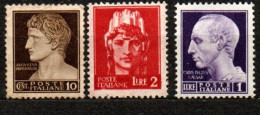 1945 - Italia - Luogotenenza 536 + 540/41 Imperiale Senza Fasci    -------- - Nuovi