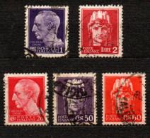 1945 - Italia - Luogotenenza 537/41 Imperiale Senza Fasci    -------- - Used