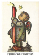 ILLUSTRATION, HUMMEL, NR. 5260, CHILD, CANDLE, STAR, CHRISTMAS, SIGNED, POSTCARD - Hummel