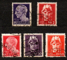 1945 - Italia - Luogotenenza 537/41 Imperiale Senza Fasci    -------- - Usados