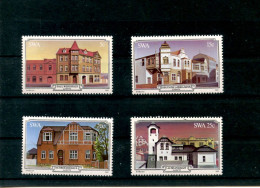 SWA Série De 4 Timbres Architecture  Monuments Bank - Swaziland (1968-...)