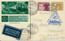 BF0128 / AUSTRIA - WIPA WIEN FLUGPOST - 24 JUNI 1933 , Flieger - WIEN - BUDAPEST  -  Michel 473 , 476 - Storia Postale