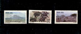 SWA Série De 4 Timbres Panorama Traditionnel Faune Locale - Swaziland (1968-...)