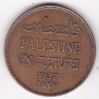 Palestine Sous Mandat Britannique, 2 Mils 1927 , En Bronze , KM# 2 - Israel