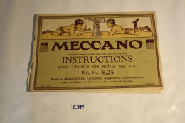 C311 Livre - Meccano Instructions - Prix 8,25frs - Andere Plannen