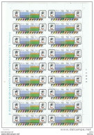 REPUBBLICA:  1992  GIRO  D' ITALIA  -  £. 750x2  POLICROMI  FGL. 20  COPPIE  N. -  SASS. 2012/13 - Full Sheets