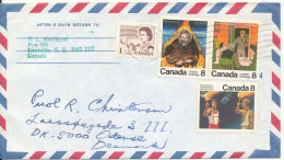 Canada Air Mail Cover Sent To Denmark - Luchtpost