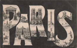 FRANCE - Paris - Multi-vues - Notre Dame - Panthéon - Carte Postale Ancienne - Panoramic Views