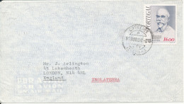 Portugal Air Mail Cover Sent To Denmark 11-3-1980 Single Franked - Lettres & Documents