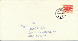 Greenland Cover Sent To Denmark Godthab 21-5-1973 Single Franked - Storia Postale