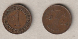 00786) Deutschland, 1 Rentenpfennig 1924 A - 1 Rentenpfennig & 1 Reichspfennig