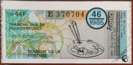 Billet De Loterie Nationale Belgique 1985 46e Tranche De La Peinture - 13-11-1985 - Biglietti Della Lotteria