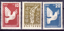 BULGARIA 1947: Peace-Dove / Colombe De Paix Michel-N° 590-592 ** MNH - Palomas, Tórtolas