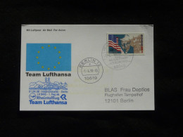 Lettre Premier Vol First Flight Cover Friedrichshafen Berlin Rheintalflug Lufthansa 1998 - Primi Voli