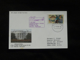 Lettre Premier Vol First Flight Cover Munchen Washington Boeing 767 Lufthansa 1998 - Erst- U. Sonderflugbriefe