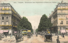 FRANCE - Paris - Boulevard Des Capucines - Place De L'opéra - Carte Postale Ancienne - Autres & Non Classés