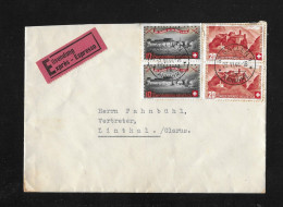 1944 STADT- UND LANDSCHAFTSBILDER ► Eilsendung Von St.Gallen Nach Linthal Glarus     ►SBK-2xB23 / 2xB24◄ - Storia Postale