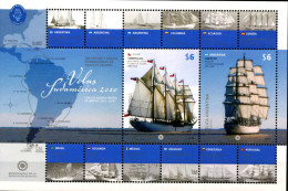 Argentine Bloc 200ème Anniverssaire De La Voile En Amérique Du Sud Marine Sail Boat - Unused Stamps