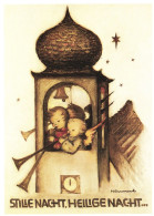 ILLUSTRATION, HUMMEL, NR. 62.1477, ANGELS, CHILDREN, TRUMPET, CHRISTMAS, SIGNED, POSTCARD - Hummel