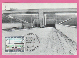 Carte Maximum - Belgique - 1969 - Anvers - Tunnel John F. Kennedy - 1961-1970